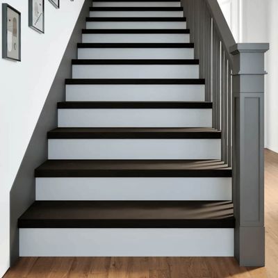 vidaXL Schodiskové stupne 12 ks hnedočierná 100x25x2 cm dubový masív