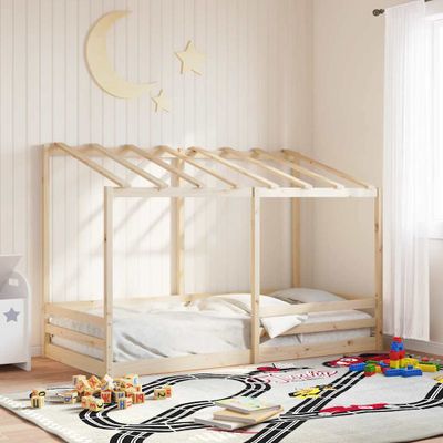 vidaXL Detská posteľ so strechou 80x200 cm borovicový masív