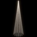 vidaXL Vianočný stromček na stožiari 1134 studených bielych LED 800 cm