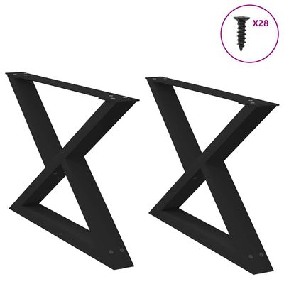 vidaXL Nohy konferenčného stolíka 2 ks čierne 70 x (42-43,3) cm oceľové