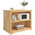vidaXL Kuchynský ostrovný set 2 ks Medový vosk 112 x 77 x 91,5 cm
