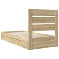 vidaXL Úložná posteľ Sonoma dub 100 x 200 cm Kompozitné drevo
