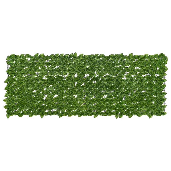 vidaXL Balkónový plôtik s listami Zelená a žltá 200 x 75 cm