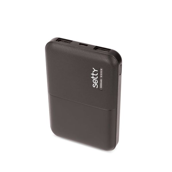 SETTY čierna powerbanka 5000 mAh 5V GSM043159