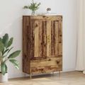 vidaXL Highboard Staré drevo 69,5 x 31 x 115 cm Kompozitné drevo