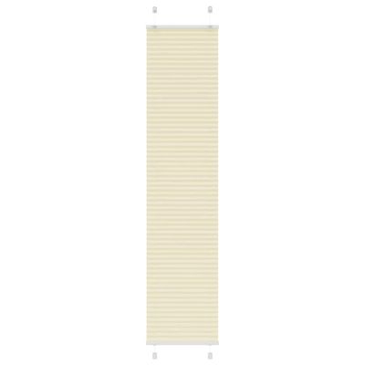 vidaXL Skladaná roleta krémová 50x200 cm, šírka látky 49,4 cm, polyester