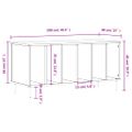 vidaXL Skrinka na platne biela 100x38x48 cm kompozitné drevo
