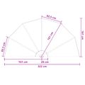 vidaXL Záclona na balkónové súkromie Ø 320 cm Polyester Hnedá