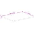 vidaXL Stolová doska 80x70x2,5 cm obdĺžniková masívny mangovník