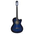 vidaXL Folková klasická gitara s výrezom, ekvalizér, 6 strún, modrá