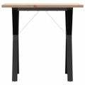 vidaXL Jedálenský stolík v tvare Y 80x50x75,5 cm borovica a oceľ