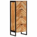 vidaXL Kúpeľňová skrinka 40x30x100 cm masívna akácia a železo