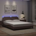 vidaXL Rám postele s LED bez matraca Zadar hnedý 160x200 cm
