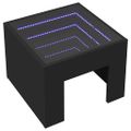 vidaXL Nočný stolík s nekonečnými LED čierny 40x40x30 cm