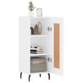 vidaXL Komoda biela 34,5x34x90 cm spracované drevo