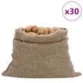 vidaXL Jutové vrecia 30 ks 100x110 cm 100 % juta 220 gsm