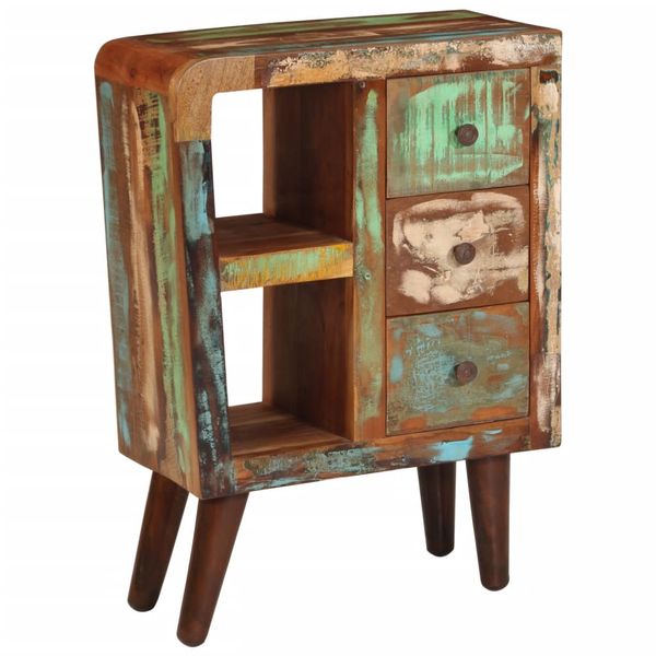 vidaXL Komoda 55x30x80 cm recyklovaný masív