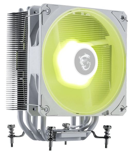 MSI chladič CPU MAG COREFROZR AA13 WHITE/ 120mm ARGB fan/ bílý Chladic, pro CPU, pro Intel i AMD, socket 1851, 1700, AM5, AM4, 240W TDP, 120mm ARGB ventilátor, 4 heatpipe, PWM, bílý