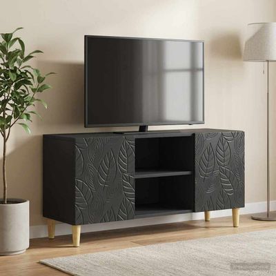 vidaXL TV skrinka 102 x 34,5 x 50 cm Čierna Kompozitné drevo