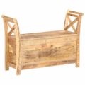 vidaXL Lavička do haly 103x33x72 cm masívne mangovníkové drevo