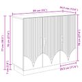vidaXL Servírovacia skriňa Dymový dub 89 x 34,5 x 77 cm