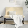 vidaXL Lavička krémová 100x75x76 cm látka