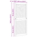 vidaXL Skříňové dvere s dverami 2 ks Prírodná 140,5 x 2,1 x 59,5 cm