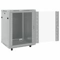 vidaXL Sieťový kabinet s úložiskom Sivá 60 x 60 x 80 cm Oceľ