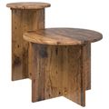 vidaXL Sada príručných stolíkov 2 ks Staré drevo Ø 45 x 35 cm