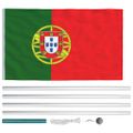vidaXL Portugalská vlajka a stĺp 6,2 m hliníkový