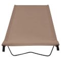 vidaXL Kempingové ležadlo 180x60x19 cm, látka oxford, oceľ, sivohnedé