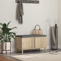 vidaXL Predsieňová lavica s vankúšom Sonoma dub 80 x 38 x 46 cm