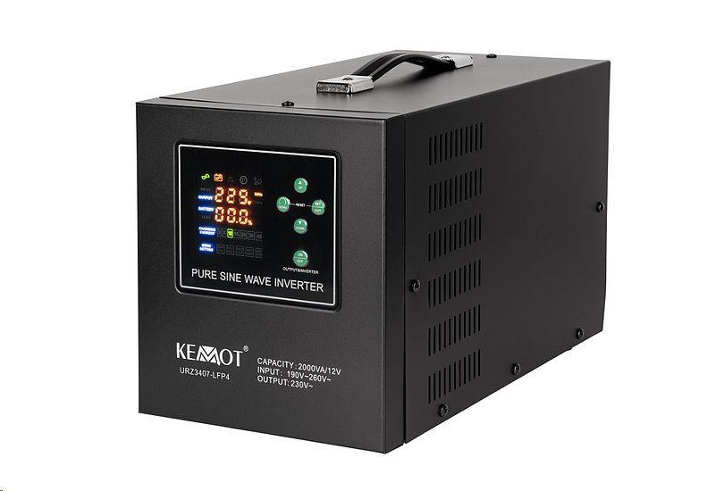 Zdroj zálohový KEMOT PROsinus 2000 URZ3407-LFP 1200W 12V