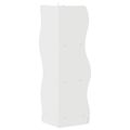 vidaXL Rohová polica Biela s vysokým leskom 34 x 33 x 102 cm