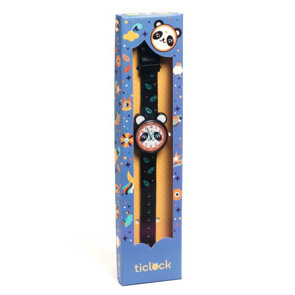 Narámkové ručičkové hodinky Panda