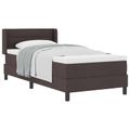 vidaXL Posteľ s pružinovým rámom Tmavohnedá 200 x 90 cm látka