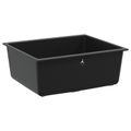 vidaXL Drez 80% Kvárc a 20% Živica 530 x 460 mm Čierna