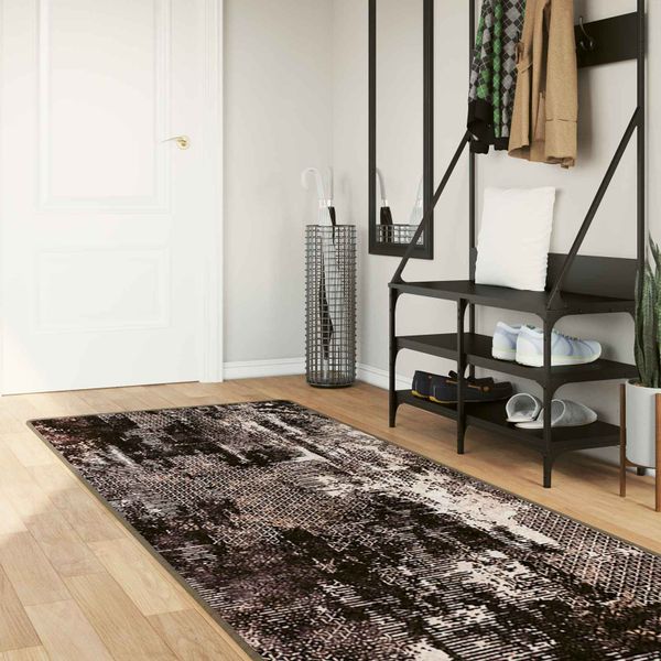 vidaXL Behúň MARSA Čierny 80 x 250 cm Polyester a PVC