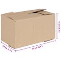 vidaXL Skladací box s úložiskom 50 ks Prírodná 24 x 13 x 13 cm Kartón