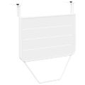 vidaXL Závesný balkónový stôl Biela 60 x 39 x 65 cm Oceľ