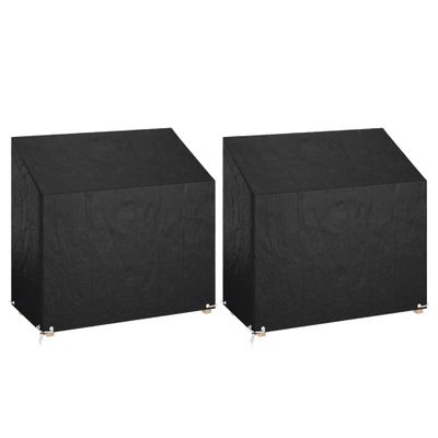 vidaXL Kryty na záhradnú lavicu 2ks, 8 očiek 130x70x70/88cm polyetylén