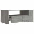 vidaXL Konferenčný stolík sivý dub sonoma 102x55x42cm kompozitné drevo