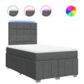 vidaXL Boxspring posteľ s matracom, tmavosivá 120x190 cm, látka