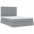 vidaXL Postel s úložným prostorem a matrací Svetlosivá 140 x 190 cm