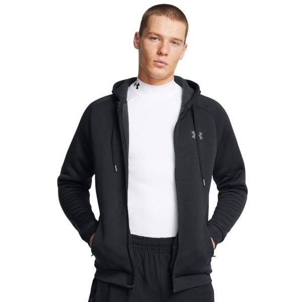 Mikina Armour Fleece Pro FZ Black - Under Armour, veľkosť L, veľkosť oblečenia L