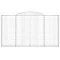 vidaXL Oblúkový gabionový kôš 300x30x160/180 cm pozinkované železo