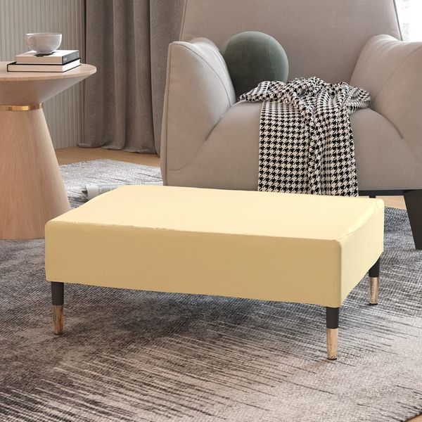 vidaXL Podnožka krémová 78x56x32 cm zamatová