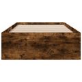 vidaXL Posteľný rám so zásuvkami dymový dub 90x200 cm kompozitné drevo