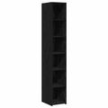 vidaXL Highboard Čierny dub 30 x 41 x 185 cm Kompozitné drevo