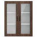 vidaXL Nástenný sklenený kabinet PORTO Hnedý dub 80 x 31 x 100 cm